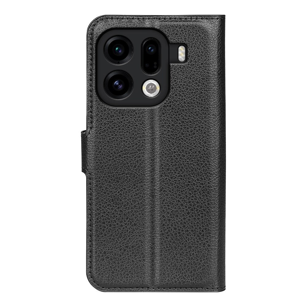 EIDERWOOD Oppo Find X9 Pro Faux Leather Flip Case with Cardholder & Stand Function - Black