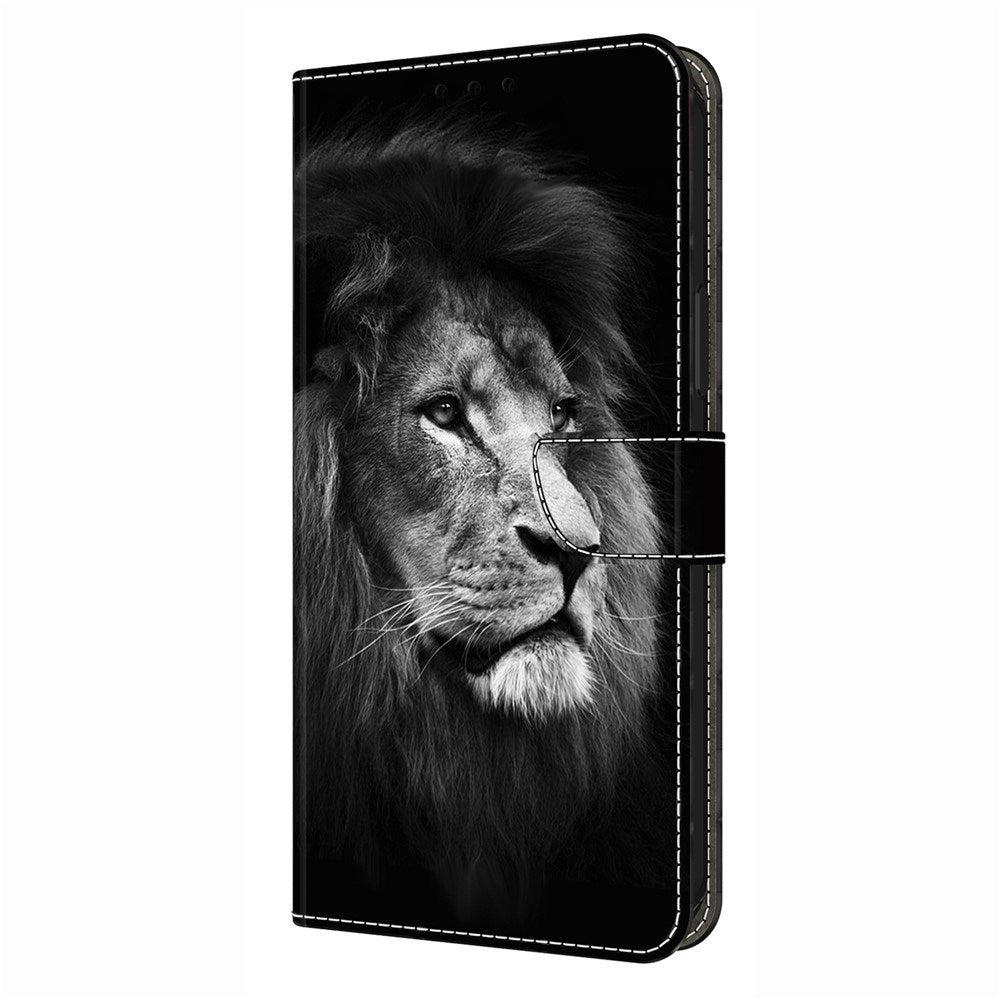 Samsung Galaxy S26+ (Plus) EIDERWOOD Faux Leather Flip Case with Print - Lion