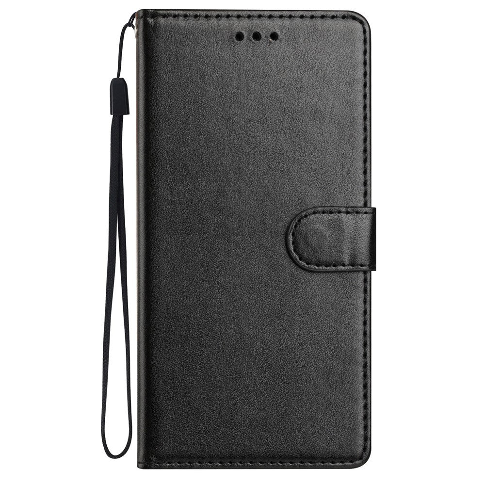 Samsung Galaxy A27 EIDERWOOD Faux Leather Flip Case with Strap - Black