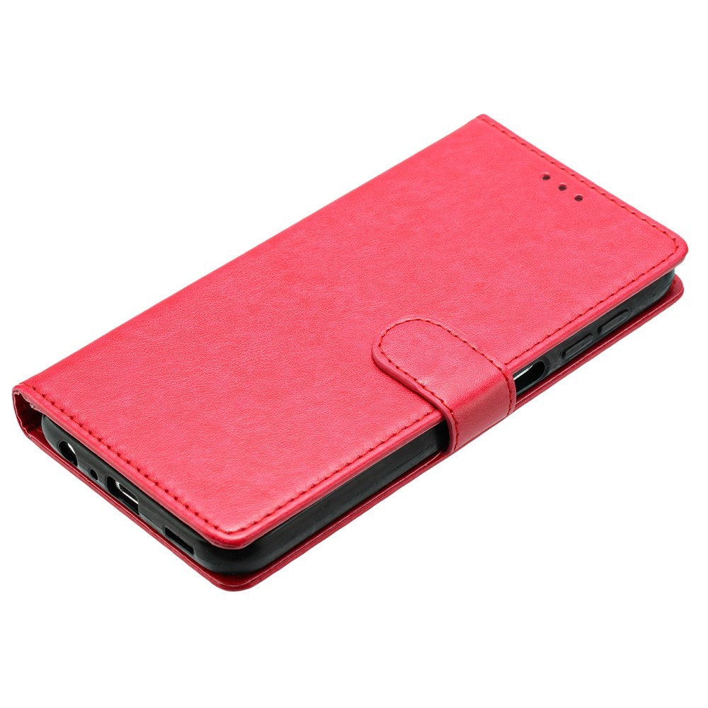 Samsung Galaxy A27 EIDERWOOD Faux Leather Flip Case with Strap - Red