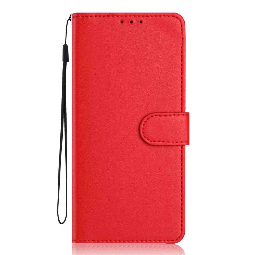Google Pixel 10a EIDERWOOD Faux Leather Flip Case with Strap & Fold-Out Card Holder – Red
