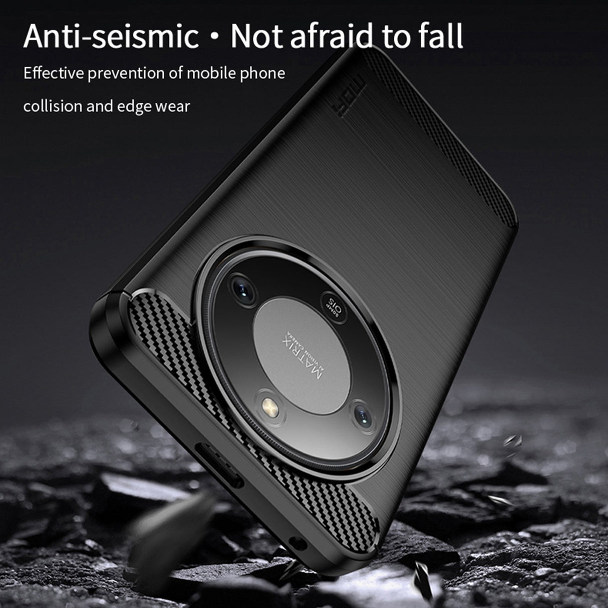 Honor Magic8 Lite MOFI Brushed Carbon Fiber Plast Case - Rød