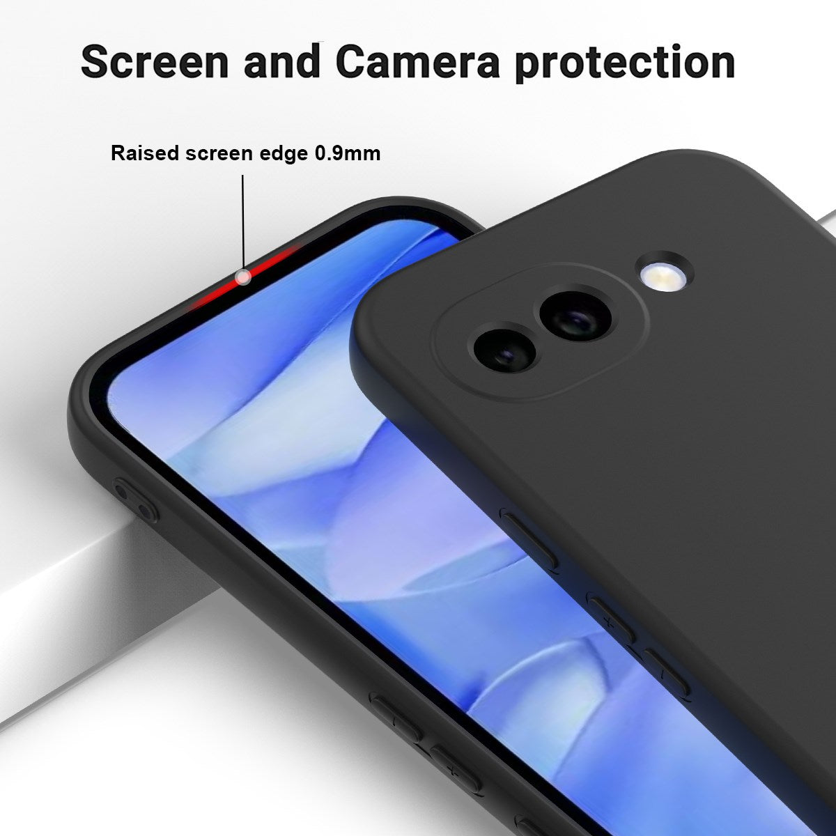 Google Pixel 10a EIDERWOOD Lined Silicone Case with Strap - Black
