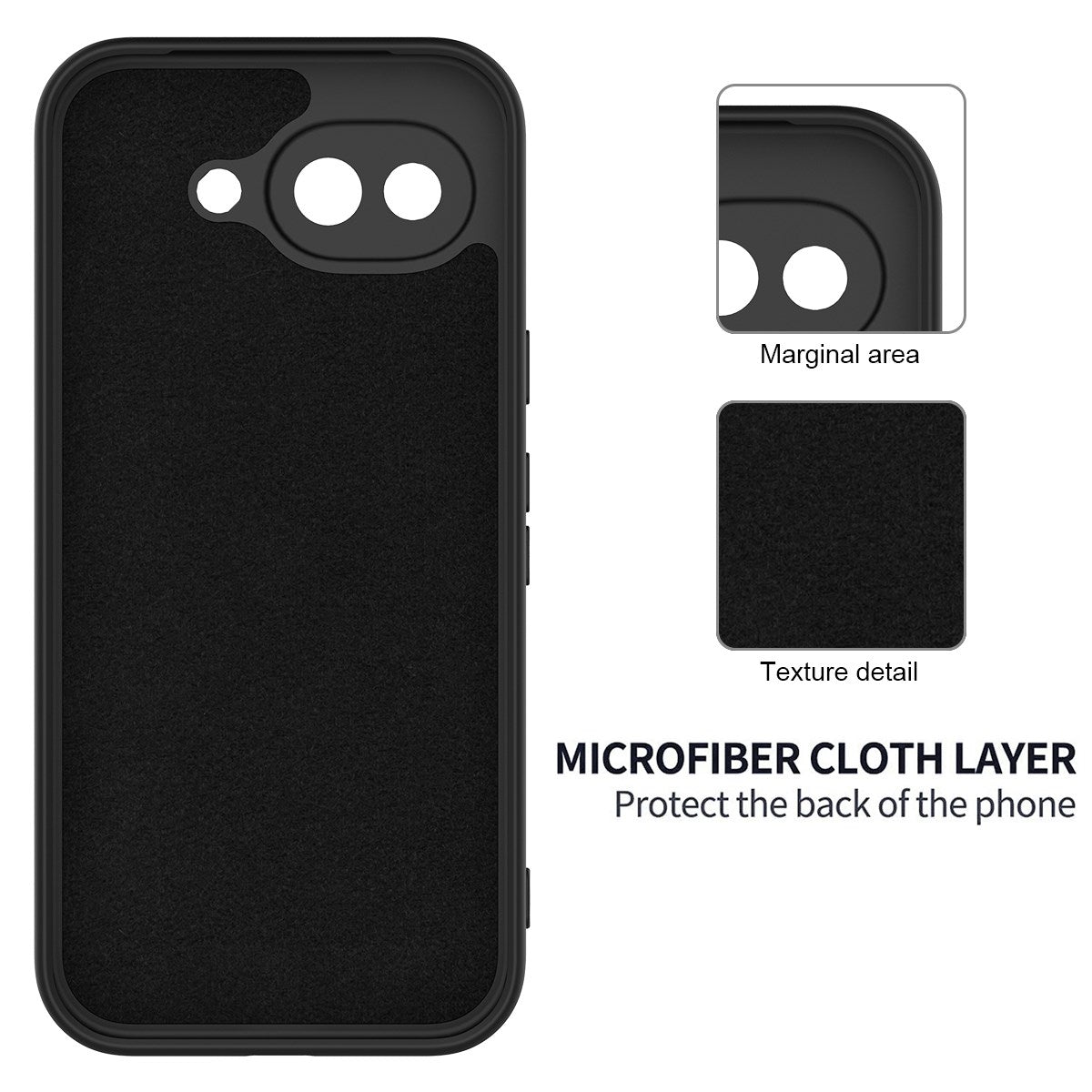 Google Pixel 10a EIDERWOOD Lined Silicone Case with Strap - Black