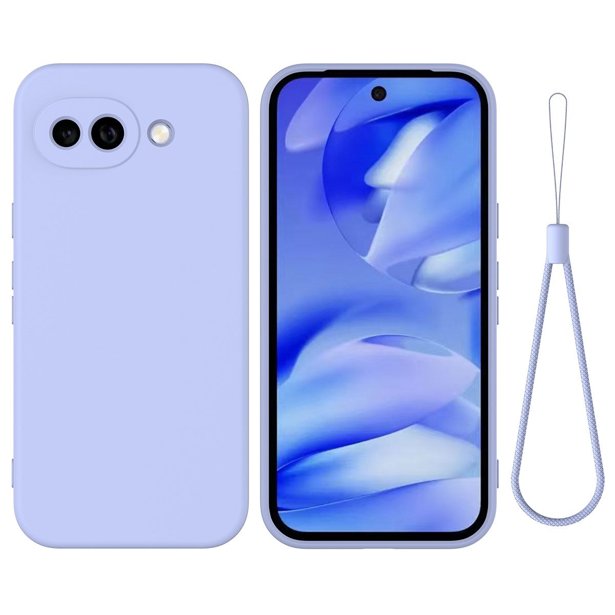 Google Pixel 10a EIDERWOOD Lined Silicone Case with Strap - Purple