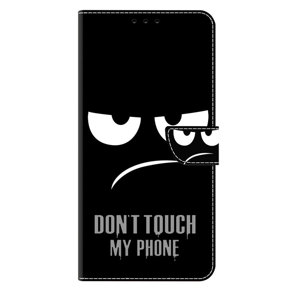 Samsung Galaxy A37 EIDERWOOD Flip Case with Card Holder & Stand Function - "Don't Touch My Phone"