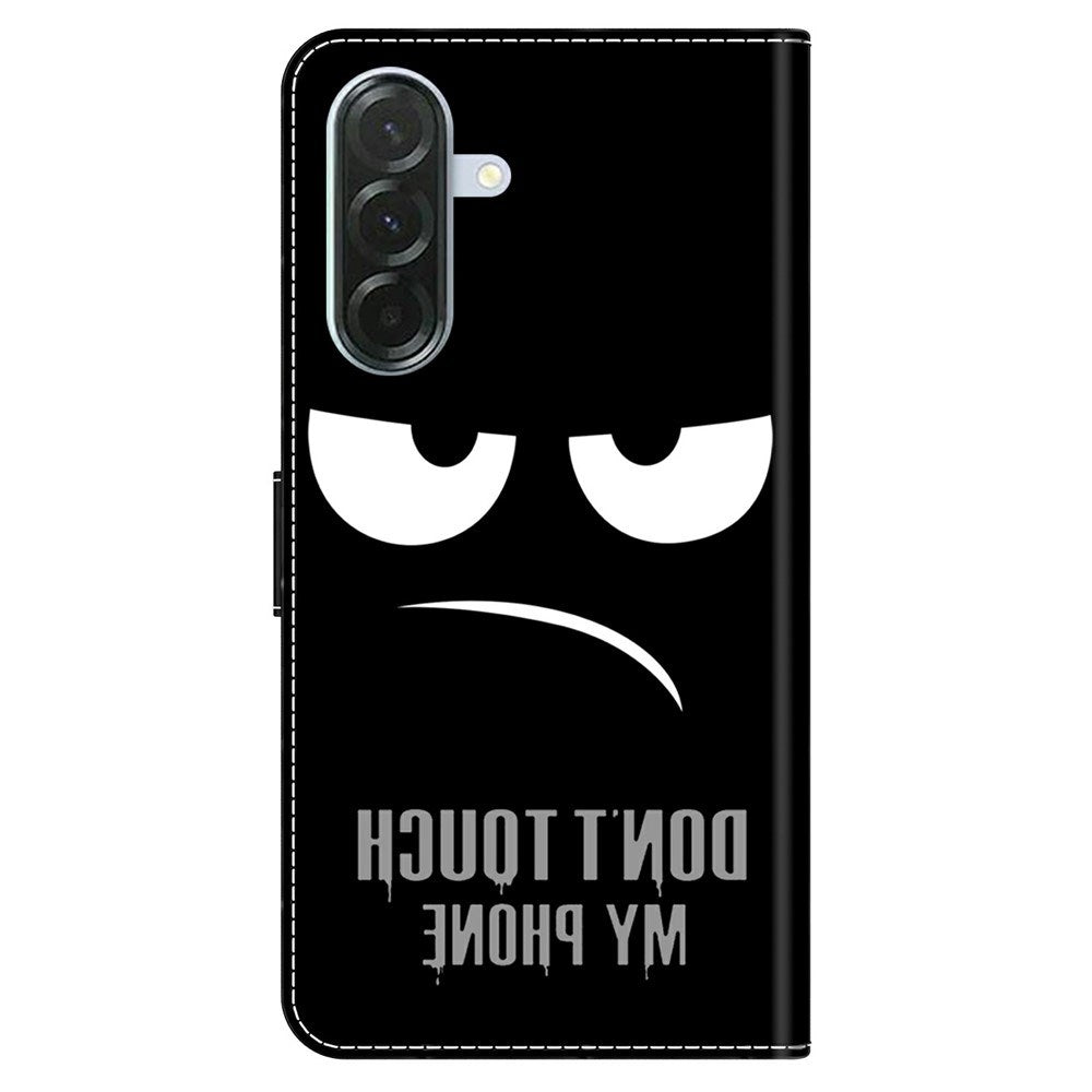 Samsung Galaxy A57 EIDERWOOD Flip Case with Card Holder & Stand Function - "Don't Touch My Phone"