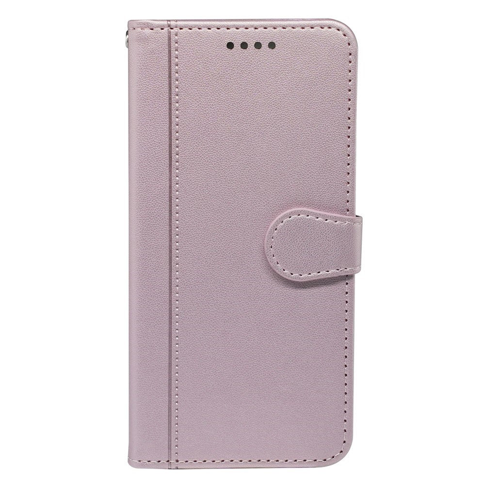 Google Pixel 10a EIDERWOOD Faux Leather Flip Case with Card Holder & Stand Function – Rose Gold