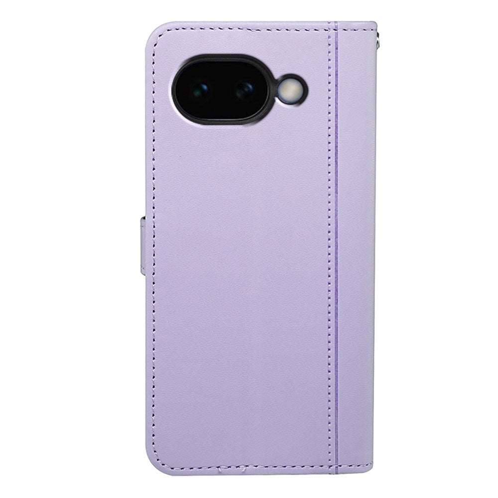Google Pixel 10a EIDERWOOD Faux Leather Flip Case with Card Holder & Stand Function – Purple