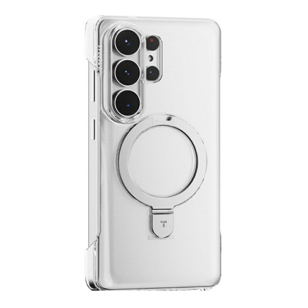 Samsung Galaxy S26 Ultra TORRAS Ostand Q1 Slim Hard Plastic Case with Kickstand – MagSafe Compatible – Transparent