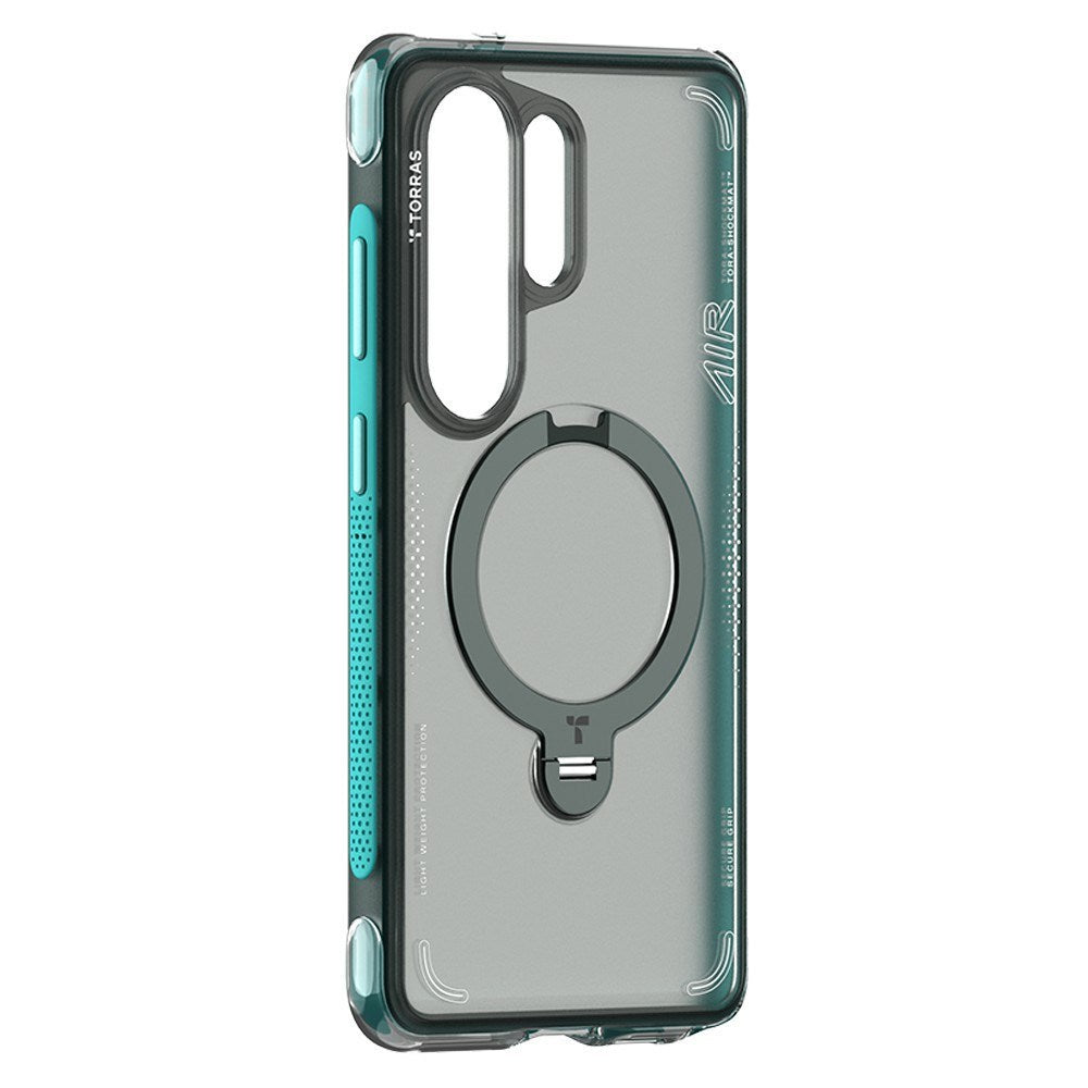 Samsung Galaxy S26 Ultra TORRAS Ostand Q3 Air Hybrid Plastic Case with Kickstand – MagSafe Compatible – Turquoise