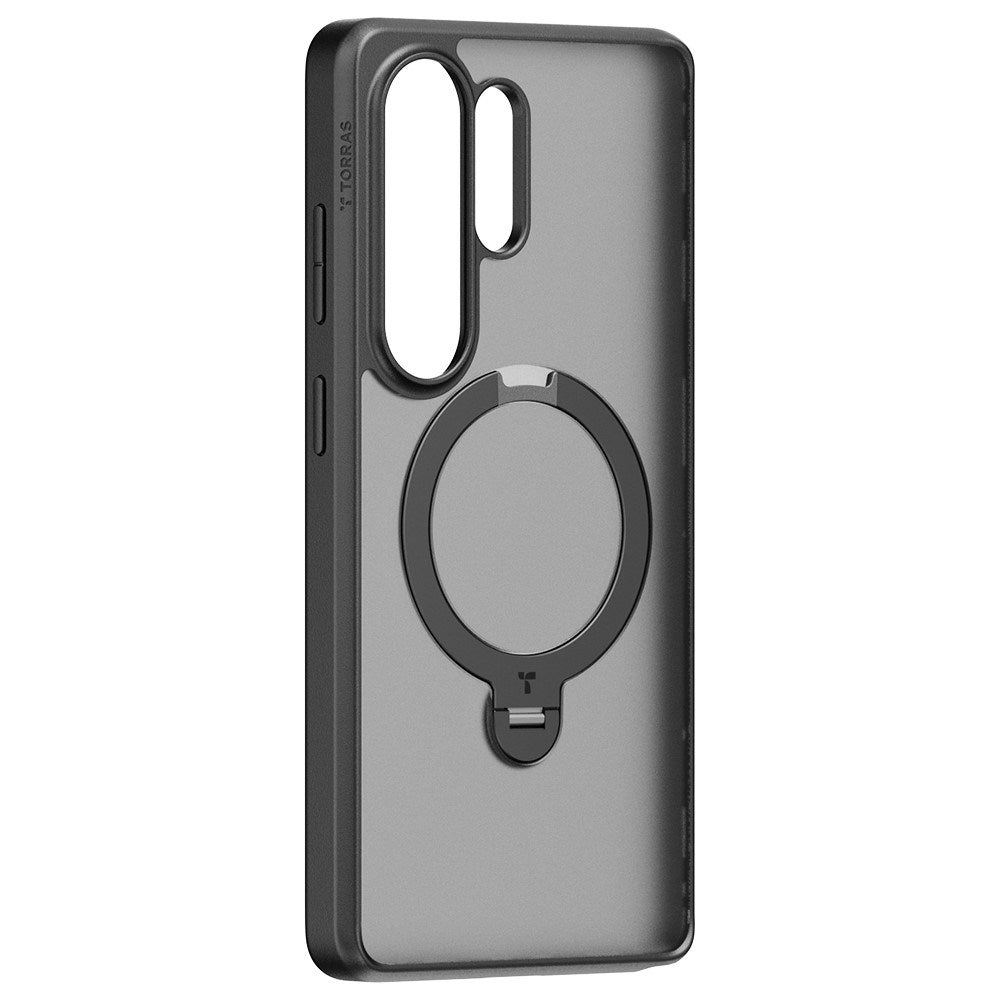 Samsung Galaxy S26 Ultra TORRAS Ostand Q3 Spin Hybrid Plastic Case with Kickstand - MagSafe Compatible - Black