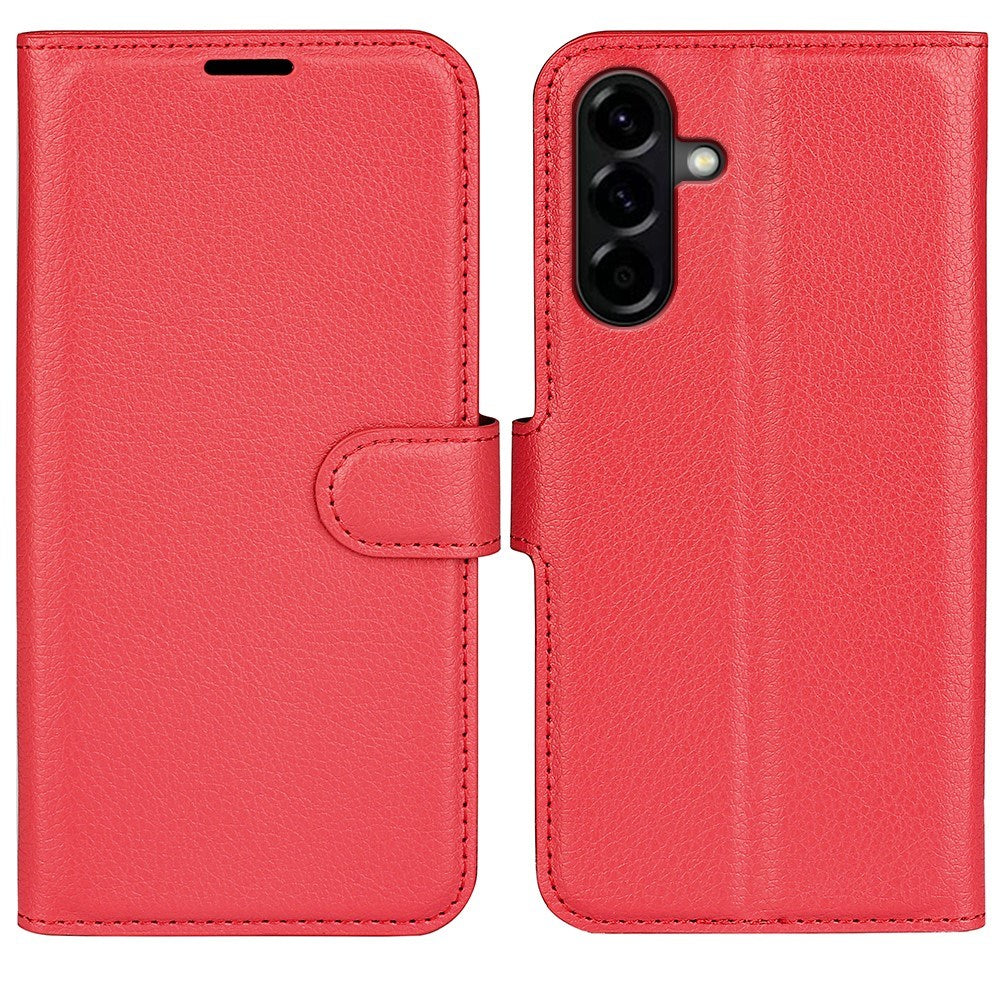 EIDERWOOD Samsung Galaxy A57 Faux Leather Flip Case with Cardholder & Stand Function - Red