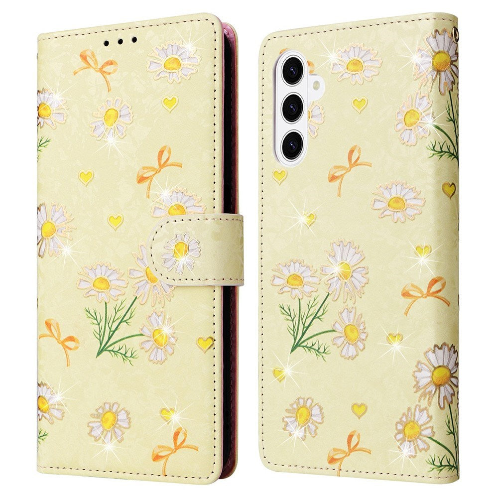 Samsung Galaxy S26 / S26 Pro EIDERWOOD Faux Leather Flip Case with Flowers - Yellow Daisy
