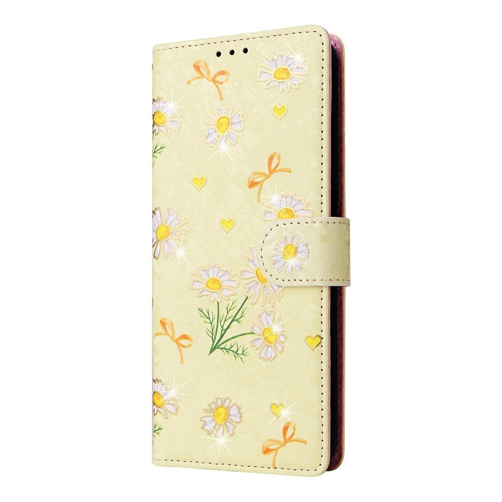 Samsung Galaxy S26 / S26 Pro EIDERWOOD Faux Leather Flip Case with Flowers - Yellow Daisy