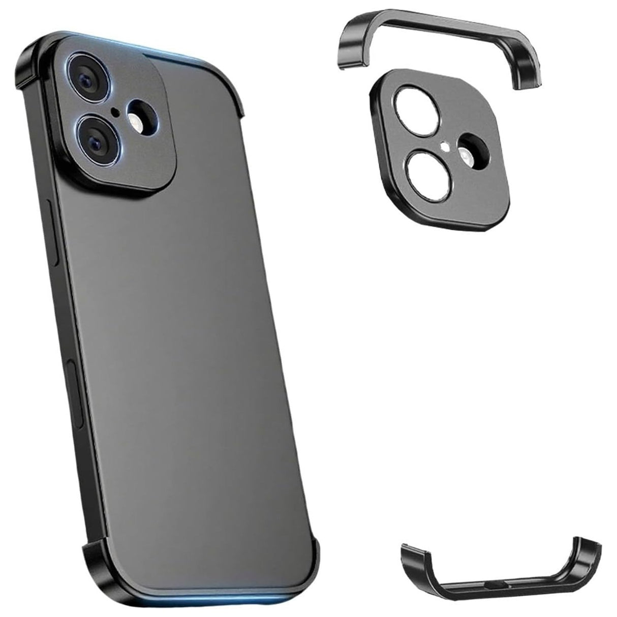 iPhone 17 Two-Piece Bumper Case with Camera Protector - Black