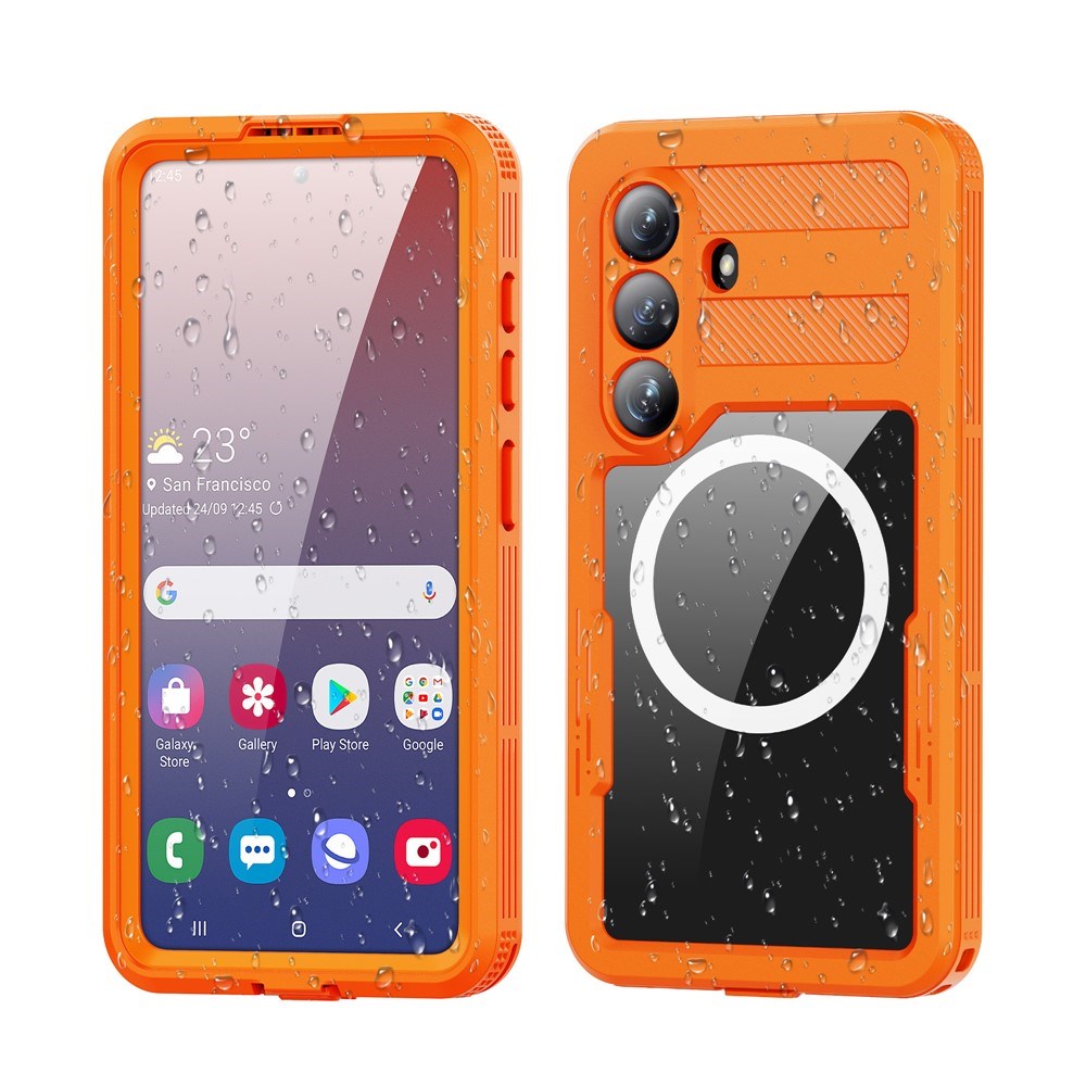 Samsung Galaxy S26 Redpebber Waterproof Hybrid Plastic Case – MagSafe Compatible – Orange