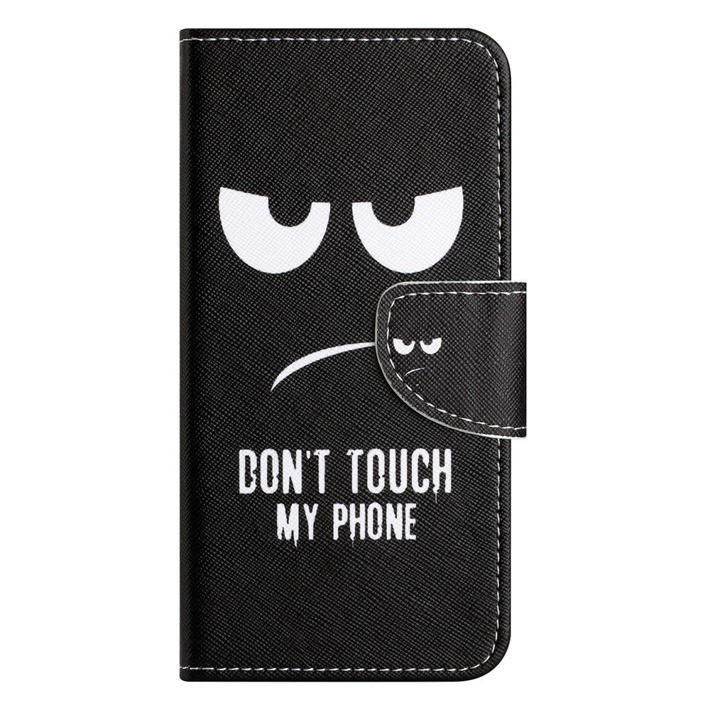 Samsung Galaxy S26+ (Plus) EIDERWOOD Faux Leather Flip Case with Pattern - Don't Touch My Phone