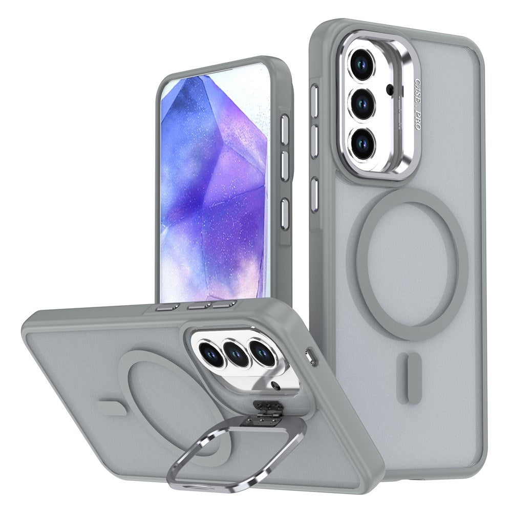 Samsung Galaxy A37 EIDERWOOD Hybrid Case with Kickstand - MagSafe Compatible - Grey