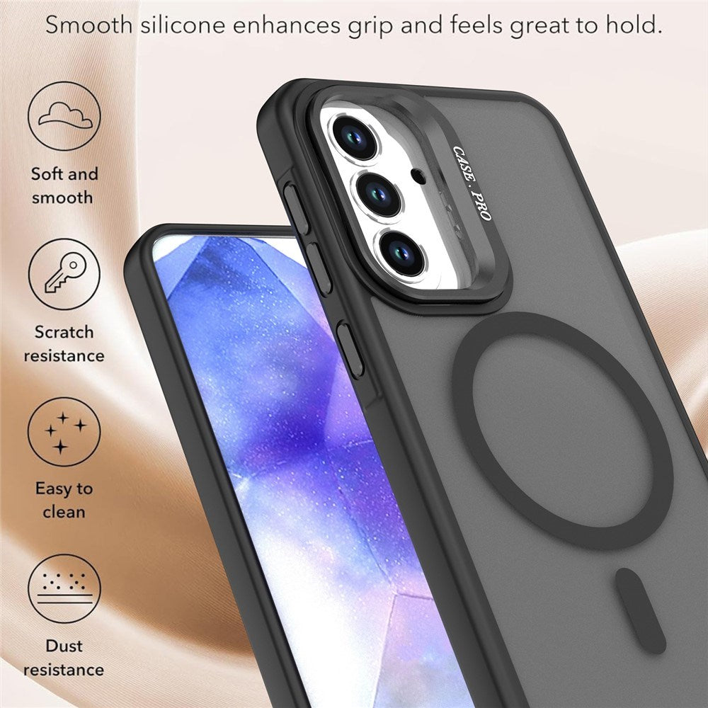 Samsung Galaxy A57 EIDERWOOD Hybrid Case with Kickstand - MagSafe Compatible - Black