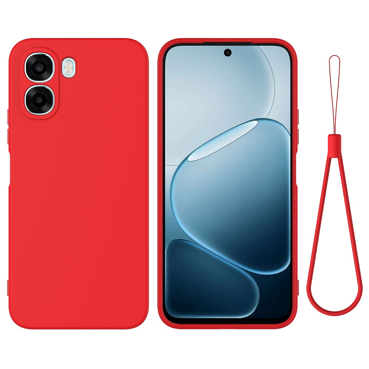 OPPO A6x EIDERWOOD Silicone Case with Strap - Red