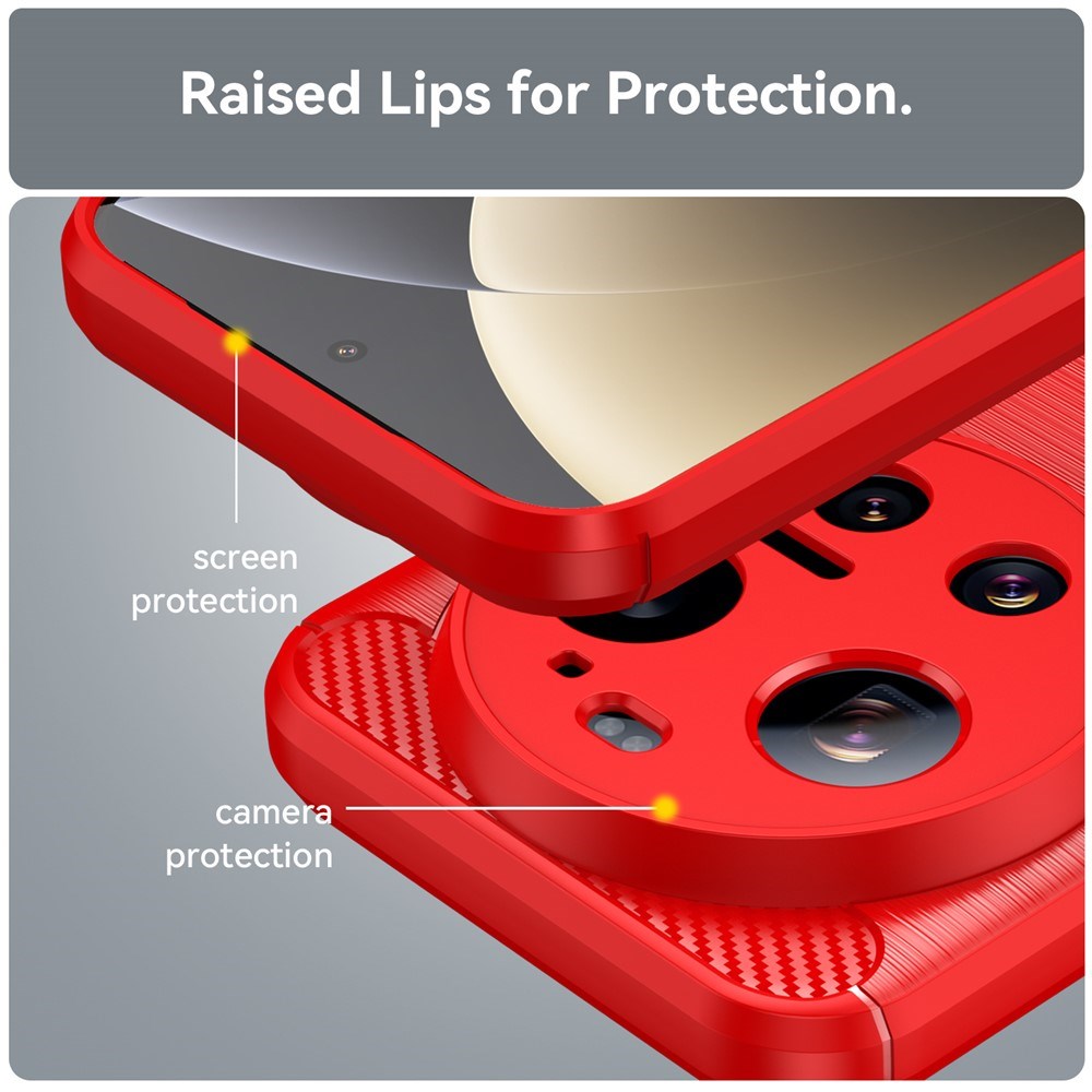 Xiaomi 17 Ultra EIDERWOOD Brushed Carbon Case - Red