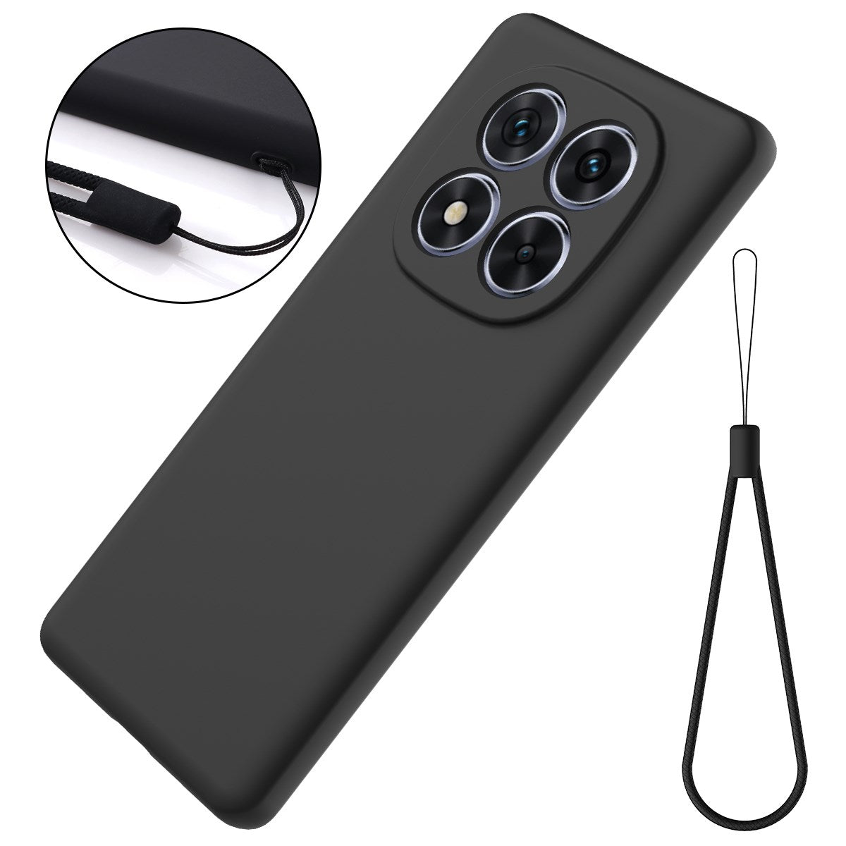 Xiaomi Redmi Note 15 Pro (5G) EIDERWOOD Silicone Case with Strap - Black
