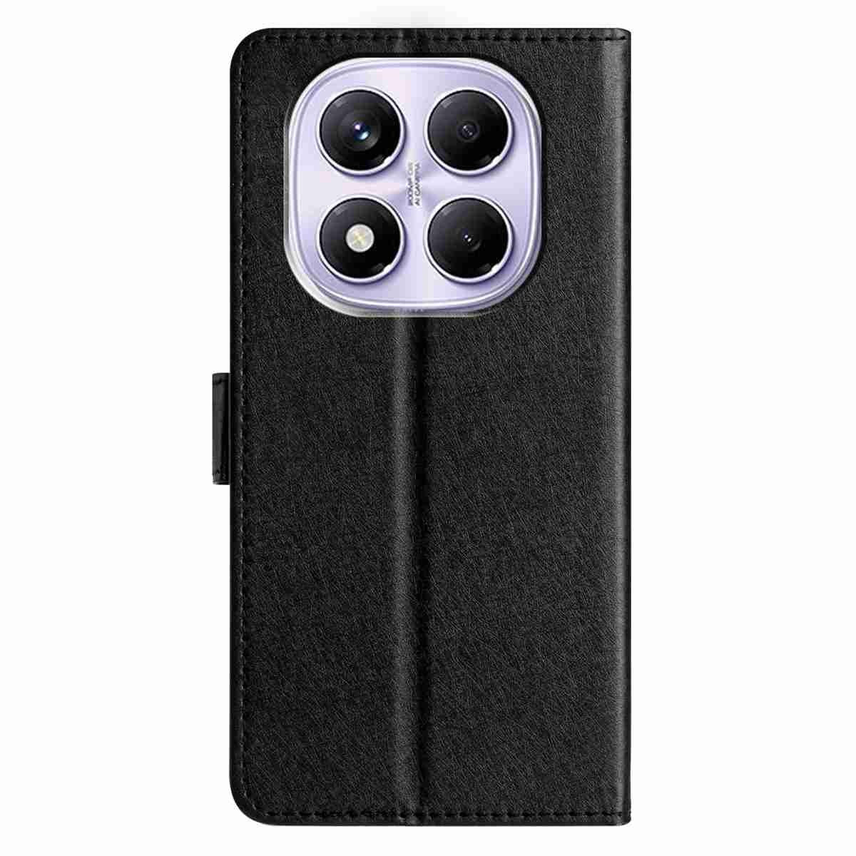 Xiaomi Redmi Note 15 (5G) / Poco M8 (5G) EIDERWOOD Faux Leather Flip Case with Strap – Black