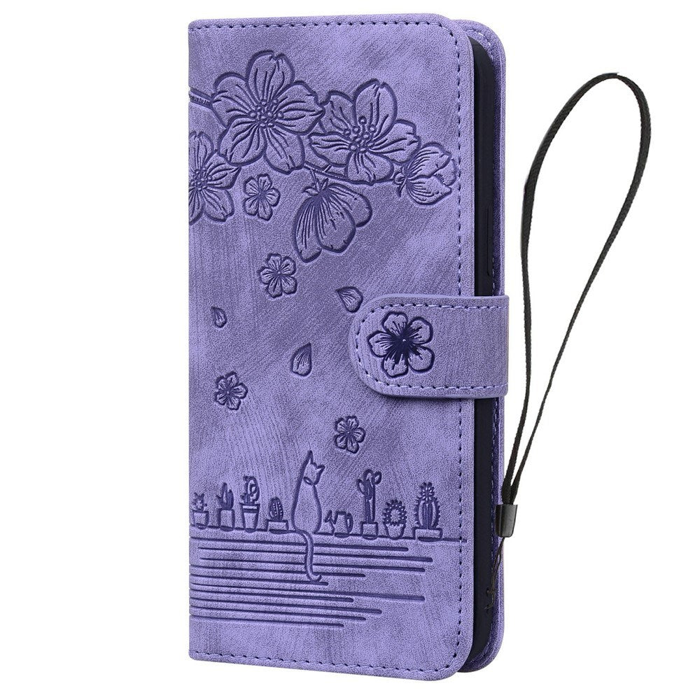 Samsung Galaxy S26 EIDERWOOD Flip Cover with Print / Card Holder / Strap - Purple