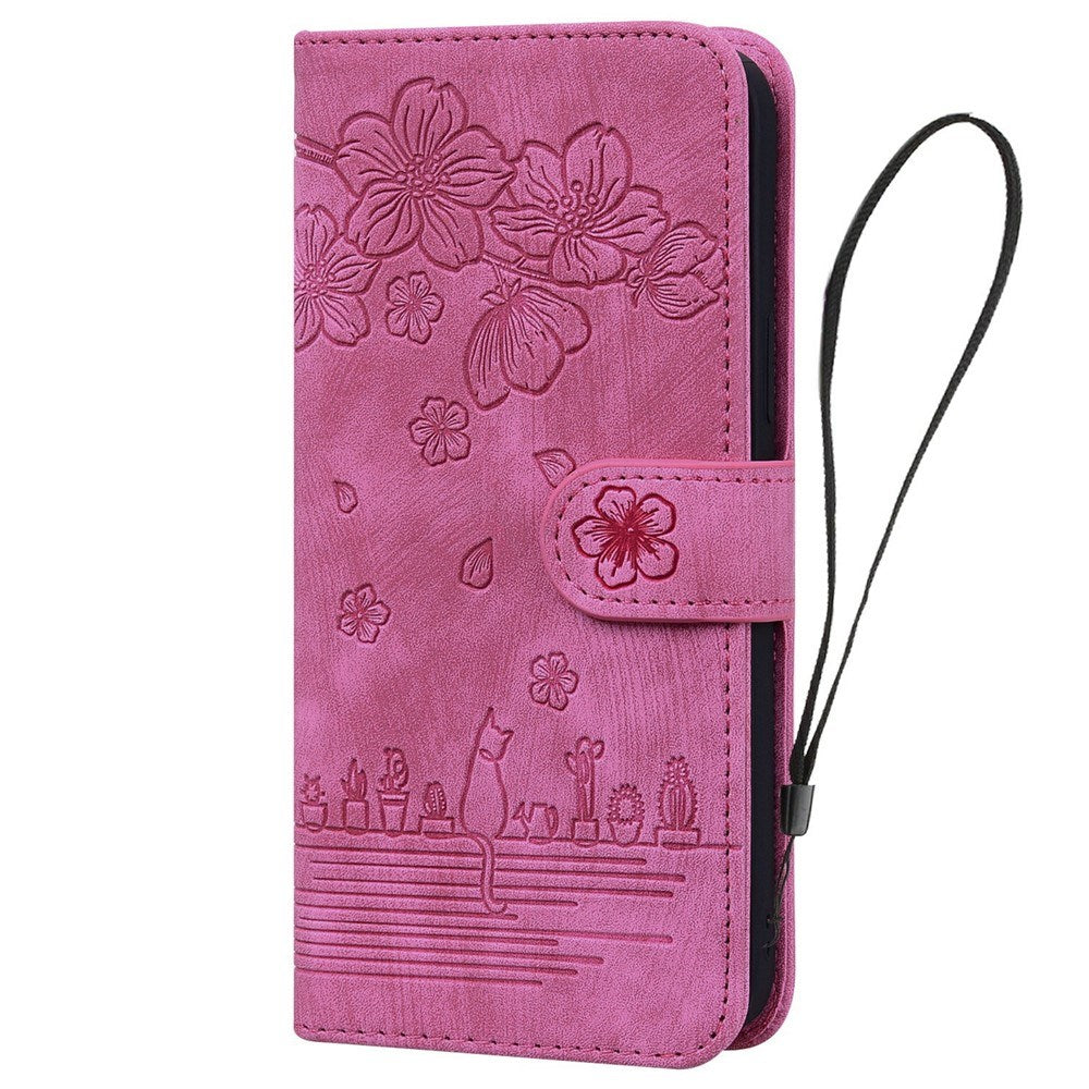 Samsung Galaxy S26 EIDERWOOD Flip Cover with Print / Card Holder / Strap - Pink
