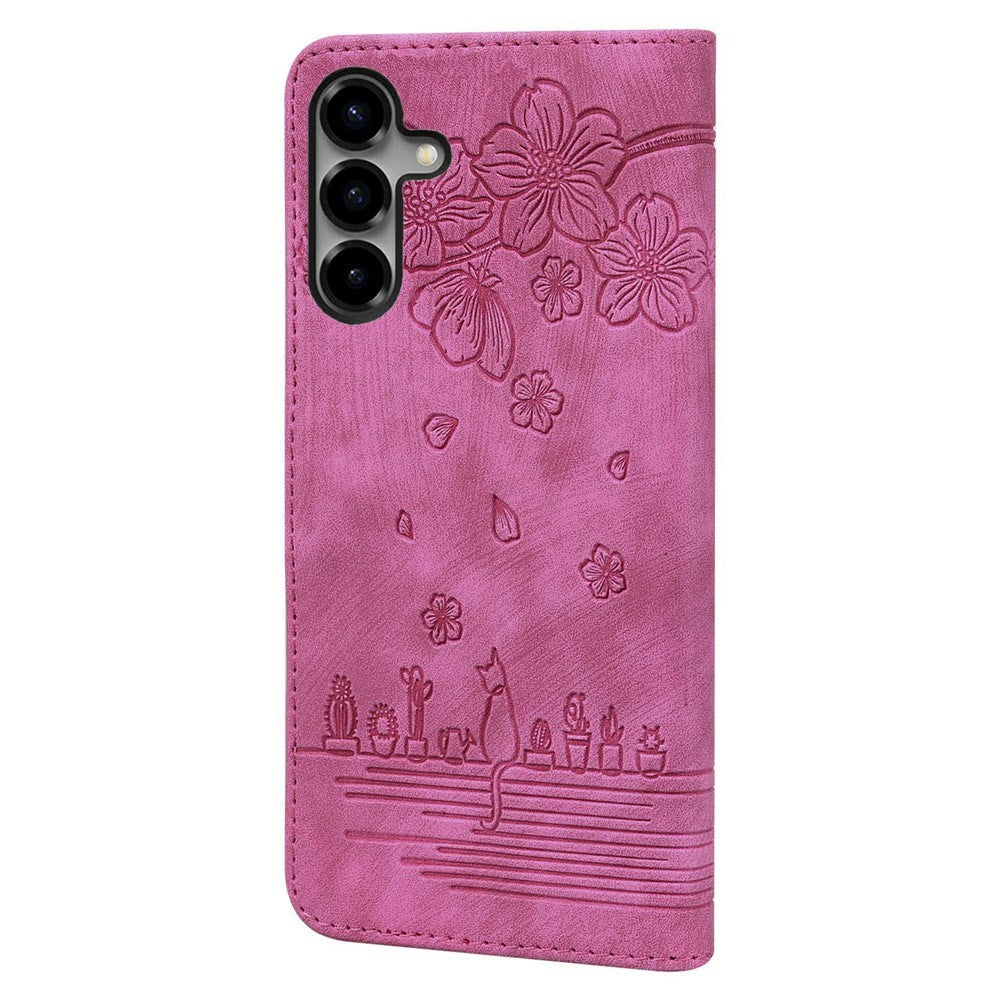 Samsung Galaxy S26 EIDERWOOD Flip Cover with Print / Card Holder / Strap - Pink