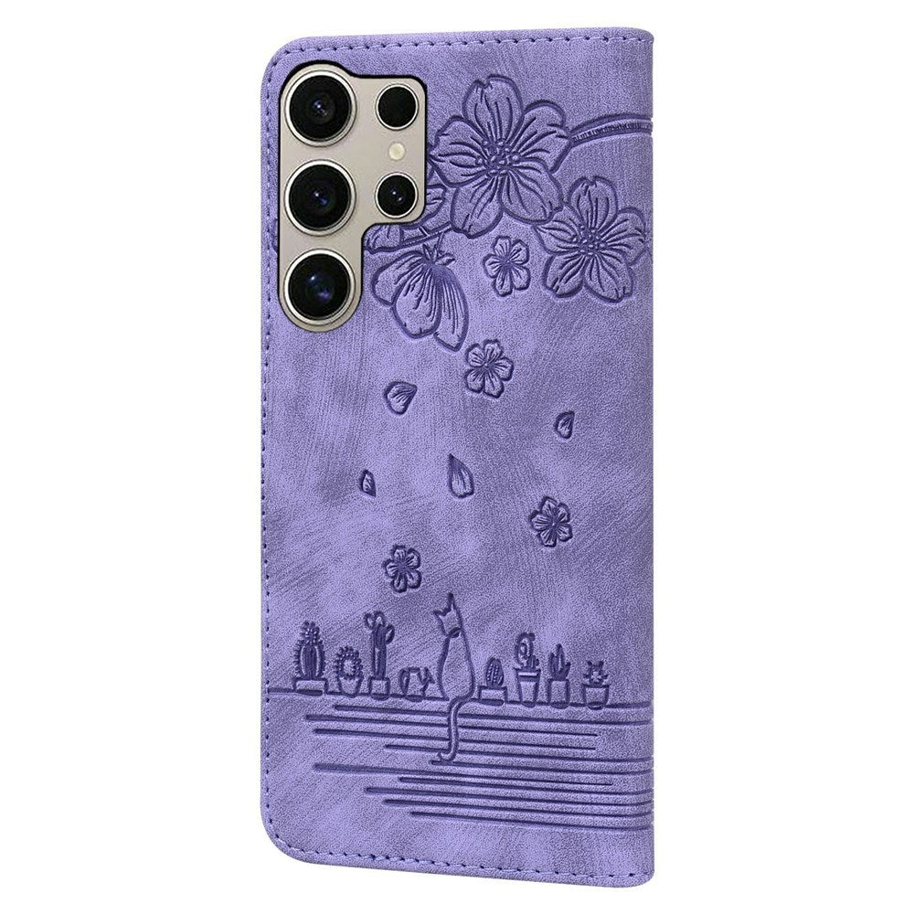Samsung Galaxy S26 Ultra EIDERWOOD Flip Cover with Print / Card Holder / Strap - Purple