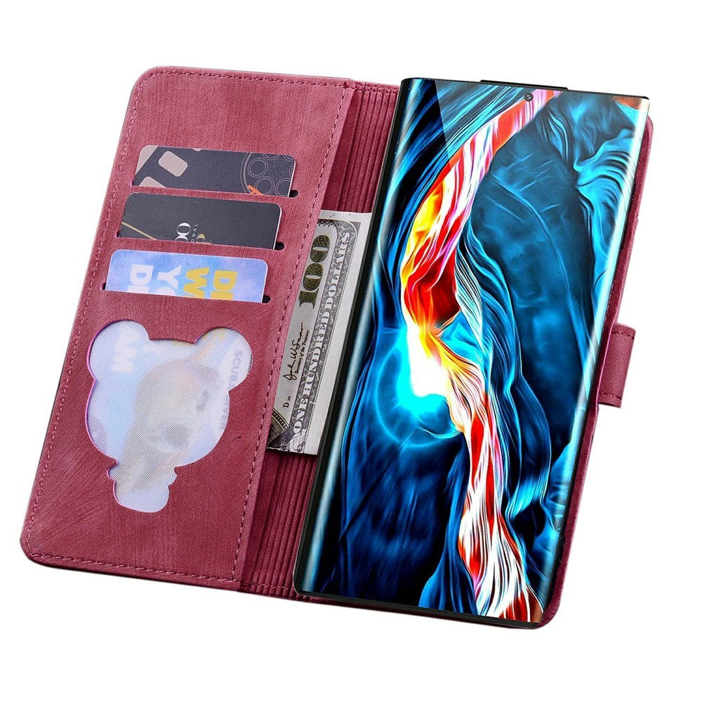 Samsung Galaxy S26 Ultra EIDERWOOD Flip Cover with Print / Card Holder / Strap - Red