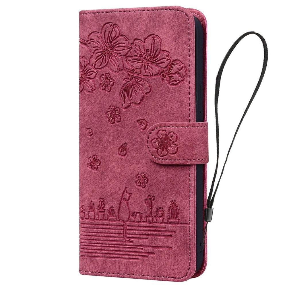 Samsung Galaxy S26 Ultra EIDERWOOD Flip Cover with Print / Card Holder / Strap - Red