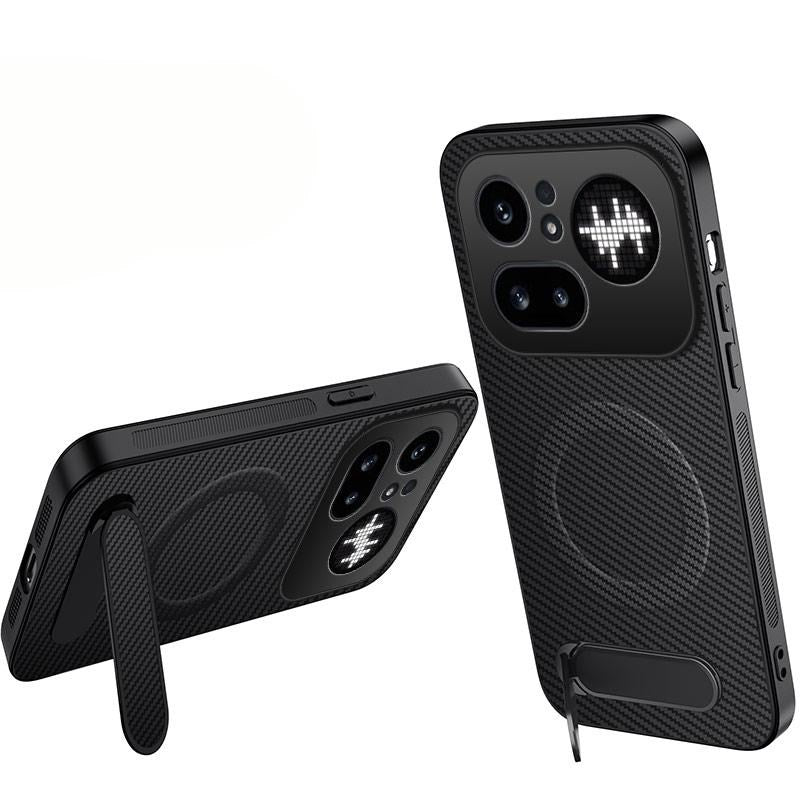 Nothing Phone (4a) Pro EIDERWOOD Hybrid Case with Kickstand - Black