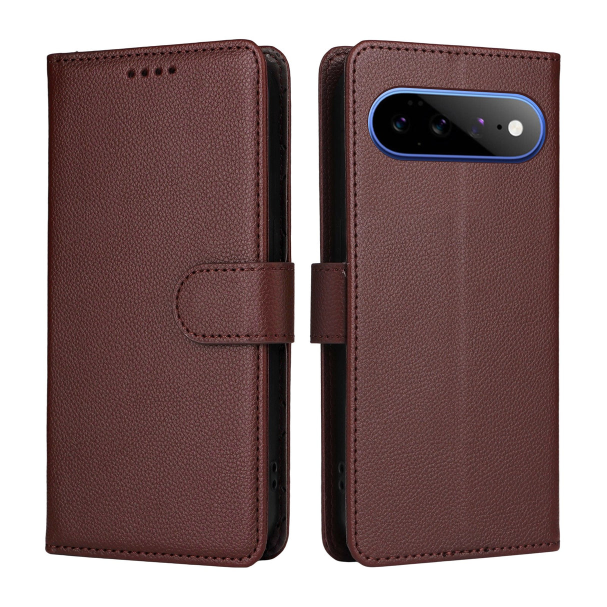 EIDERWOOD Google Pixel 11 Pro XL Flip Case - Card Holder & Wrist Strap - Brown
