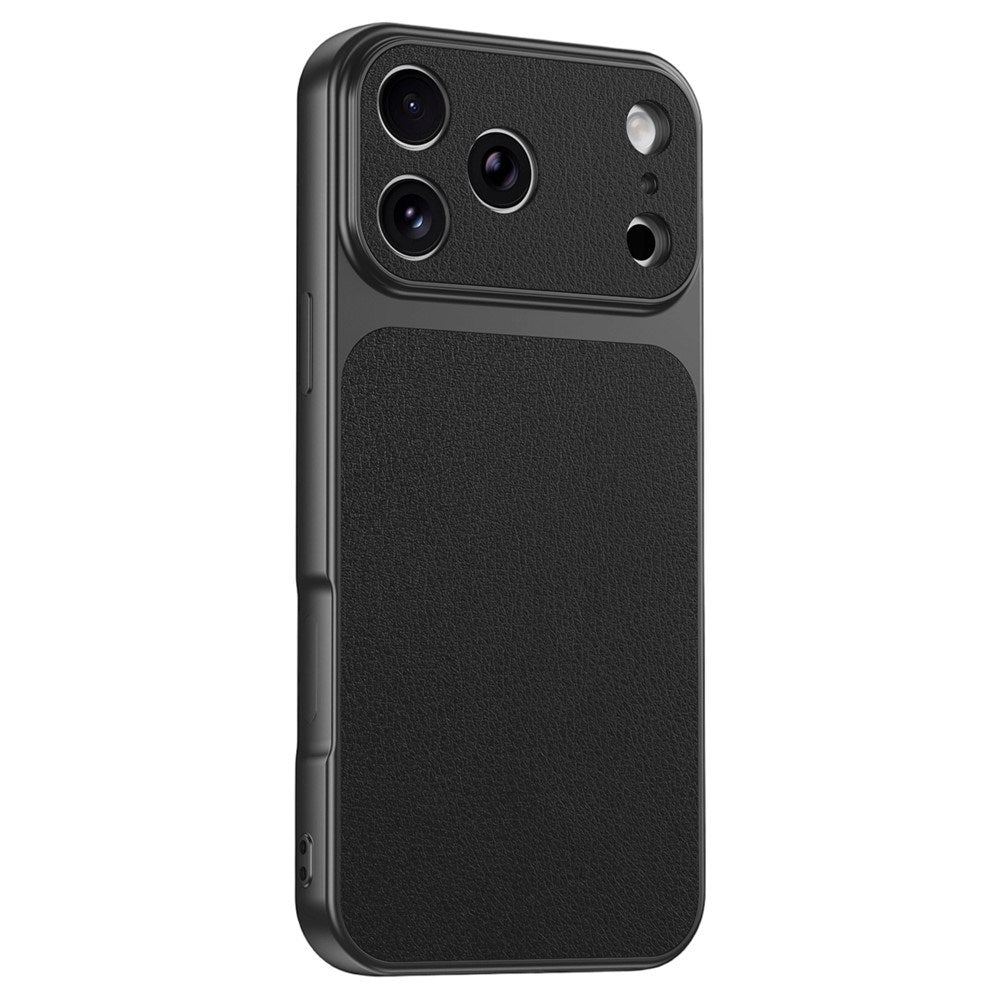 iPhone 17 Pro EIDERWOOD Hybrid Back Case with Faux Leather - Black