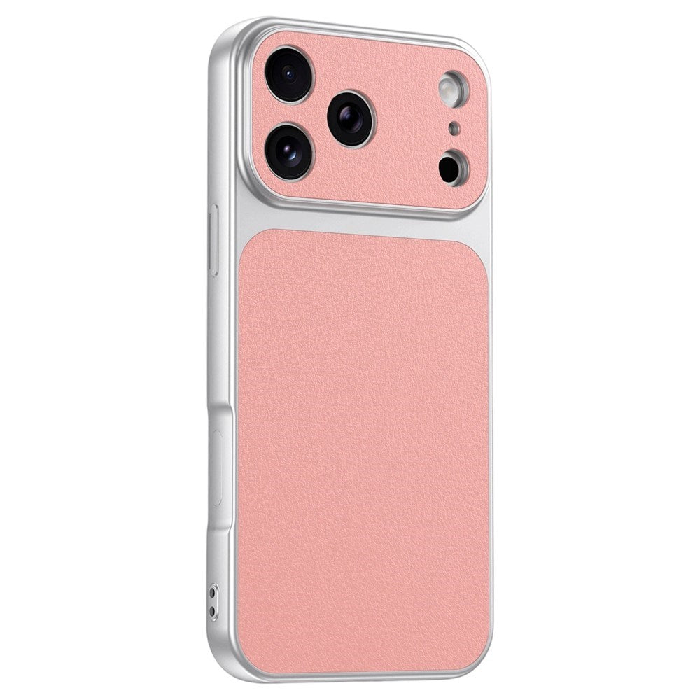 iPhone 17 Pro EIDERWOOD Hybrid Back Case with Faux Leather - Pink