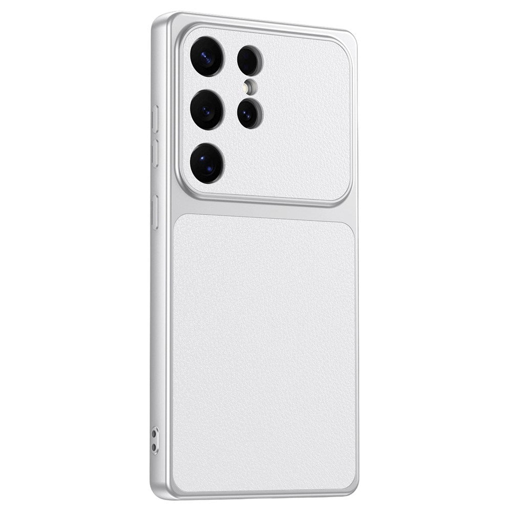 Samsung Galaxy S26 Ultra EIDERWOOD Hybrid Back Case with Faux Leather - White