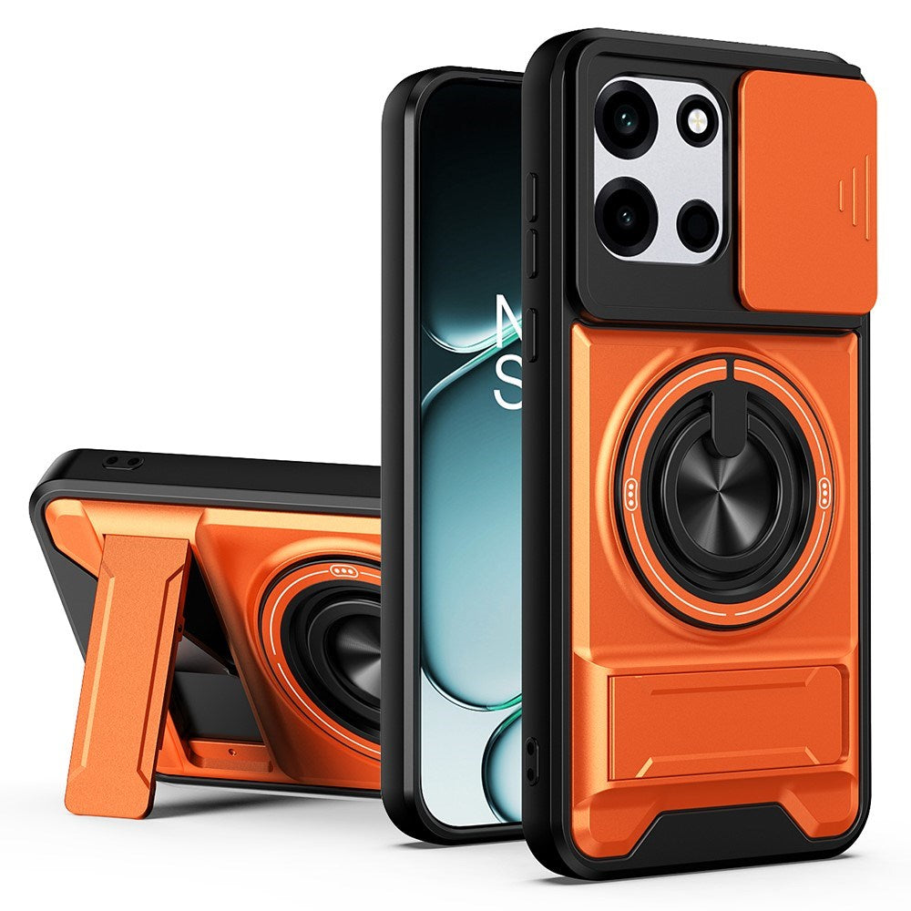 OnePlus Nord CE6 / Nord 6 EIDERWOOD Hybrid Tough Case with Kickstand & Cam Slider - MagSafe Compatible - Orange