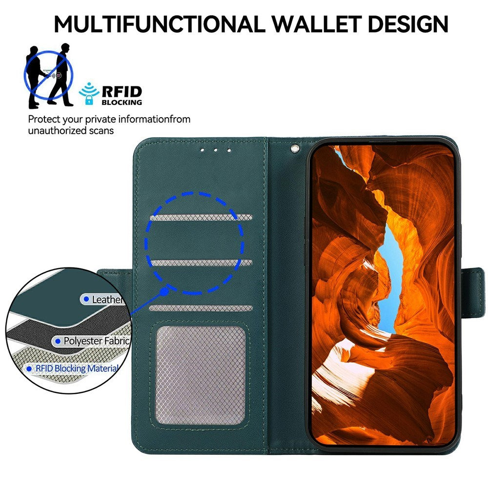 EIDERWOOD Google Pixel 11 / 11 Pro Flip Case with RFID Blocker & Card Holder - Dark Green