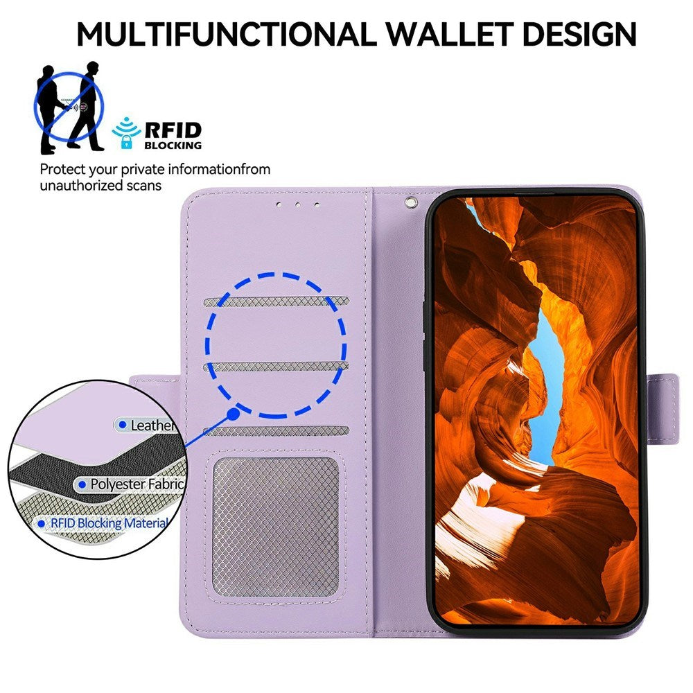 EIDERWOOD Google Pixel 11 / 11 Pro Flip Case with RFID Blocker & Card Holder - Purple