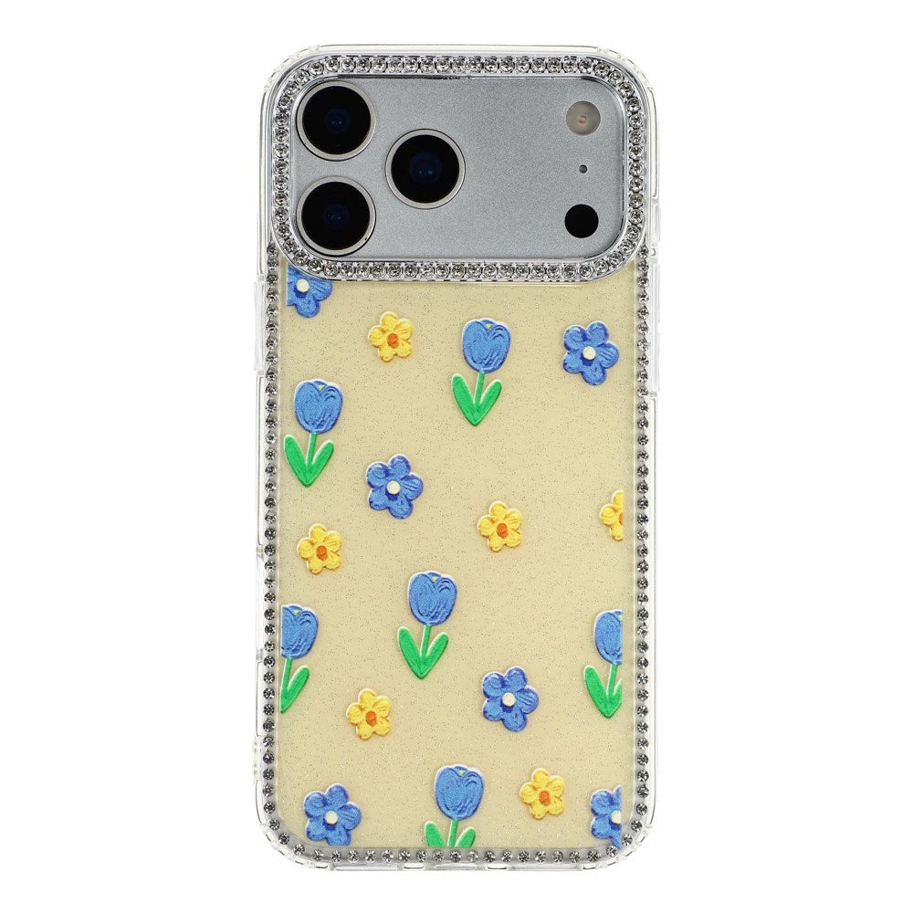 iPhone 17 Pro Max EIDERWOOD Hybrid Case with Rhinestone & Floral Design - Yellow / Tulips