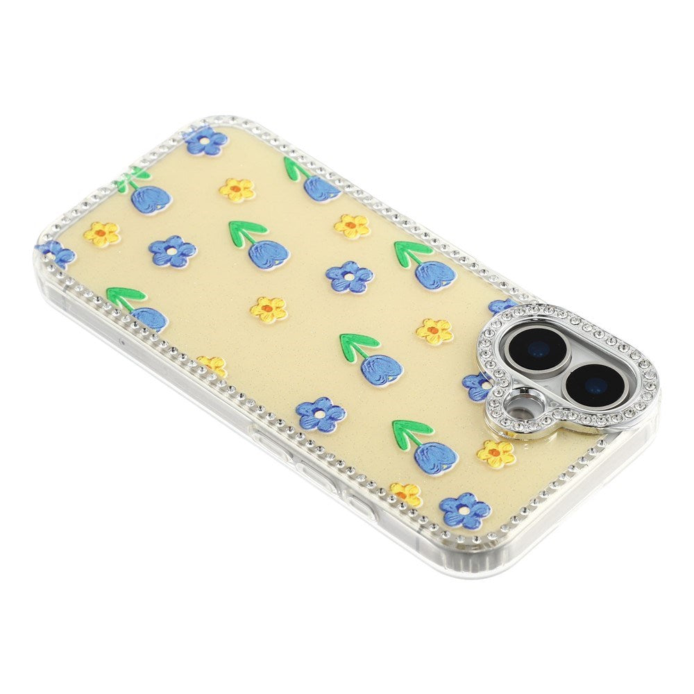 iPhone 17 EIDERWOOD Hybrid Case with Rhinestone & Floral Design - Yellow / Tulips
