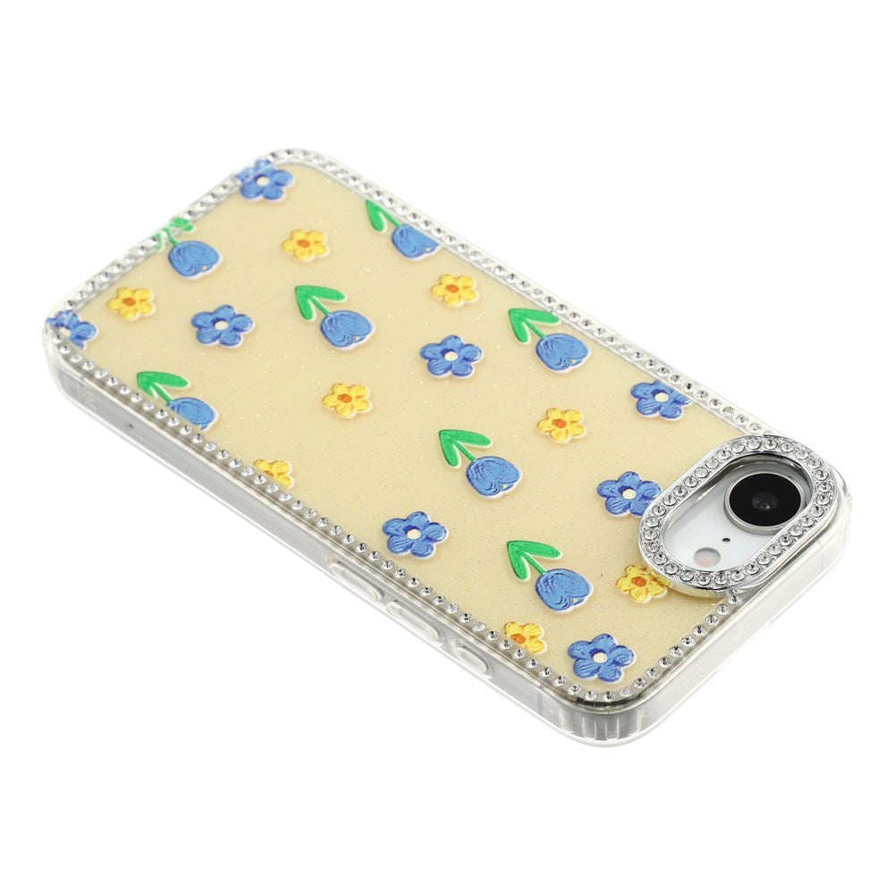 iPhone 17e / 16e EIDERWOOD Hybrid Case with Rhinestone & Floral Design - Yellow / Tulips