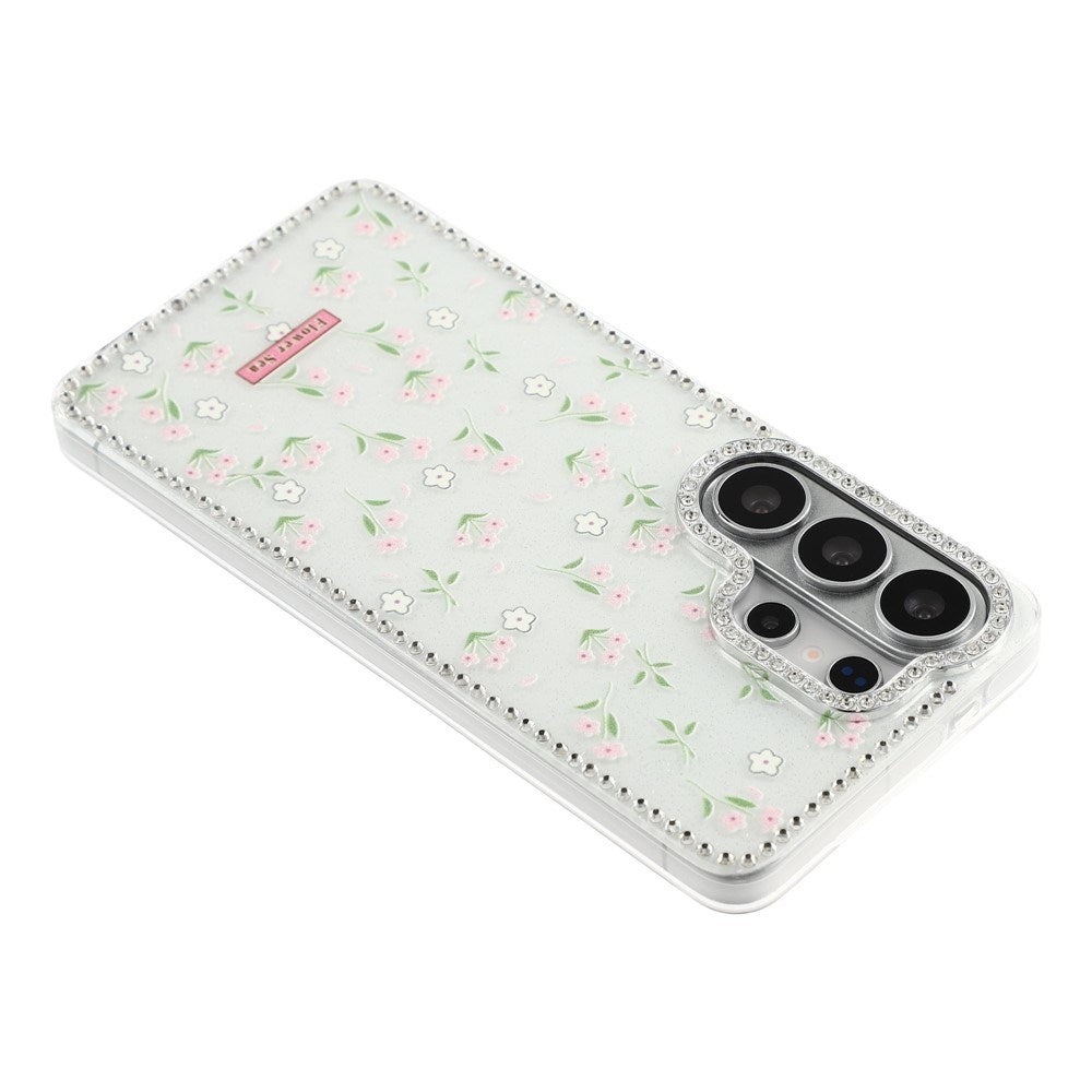 Samsung Galaxy S26 Ultra EIDERWOOD Hybrid Case with Rhinestone & Floral Design - White / Spring Flowers