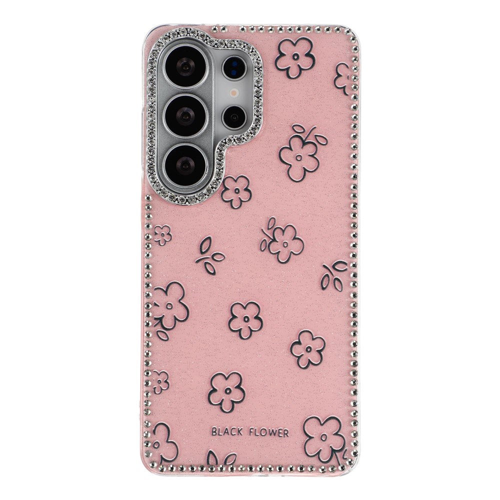 Samsung Galaxy S26 Ultra EIDERWOOD Hybrid Case with Rhinestone & Floral Design - Pink / Flowers