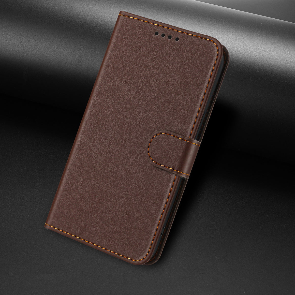 Sony Xperia 1 VIII EIDERWOOD Artificial Leather Flip Case with Stand Function and Card Holder - Brown
