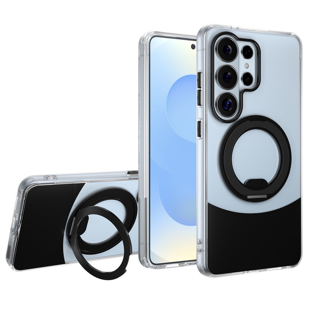 Samsung Galaxy S26 Ultra EIDERWOOD Hybrid Case with Stand Function - MagSafe Compatible - Transparent / Black