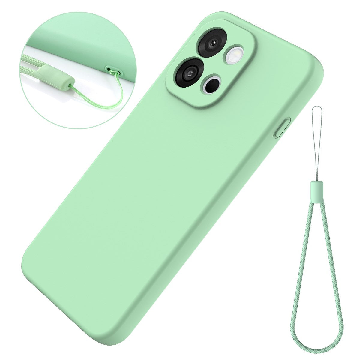 OnePlus Nord 6 EIDERWOOD Lined Silicone Case with Strap - Green